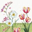 100 Servietten, 3-lagig 1/4-Falz 33 cm x 33 cm Florentina