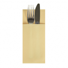 480 Bestecktaschen, Airlaid 40 cm x 33 cm creme mit Besteckfalz