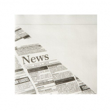 50 Snackservietten, stoffähnlich, Airlaid 1/4-Falz 32,5 cm x 30,5 cm weiss Newsprint