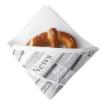 50 Snackservietten, stoffähnlich, Airlaid 1/4-Falz 32,5 cm x 30,5 cm weiss Newsprint