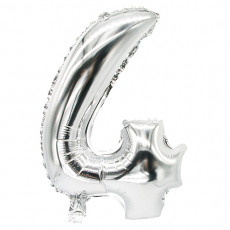 Folienluftballon 35 cm x 20 cm silber 4