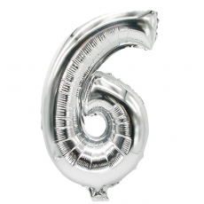 Folienluftballon 35 cm x 20 cm silber 6