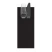 480 Bestecktaschen, Airlaid 40 cm x 33 cm schwarz mit Besteckfalz