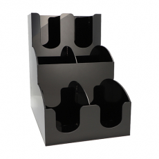 Spender für Trinkbecher und Deckel To Go 31 cm x 30,5 cm x 21 cm schwarz