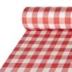 Papiertischtuch mit Damastprägung 50 m x 1 m rot Vichy Karo