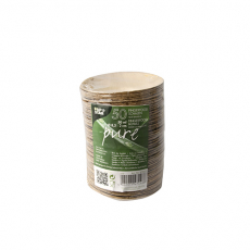 50 Fingerfood - Schalen, Bambus pure rund 50 ml Ø 8,5 cm · 2 cm