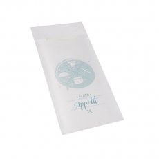 520 Bestecktaschen 20 cm x 8,5 cm weiss Guten Appetit inkl. weißer Serviette 33 x 33 cm 2-lag.