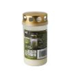 Öl-Licht T3, 100 % Pflanzenfett Ø 6,5 cm · 12,5 cm weiss transparente Hülle, mit Golddeckel