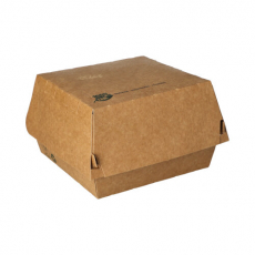 80 Burgerboxen, Pappe 7,8 cm x 11,5 cm x 11 cm braun 100% Fair groß
