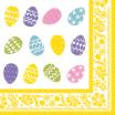 50 Servietten, 3-lagig 1/4-Falz 40 cm x 40 cm Coloured Eggs