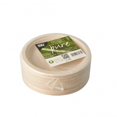 50 Teller, Zuckerrohr pure ungeteilt Ø 15 cm · 2 cm natur