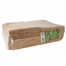 1000 Sichtstreifenbeutel mit PLA-Fenster pure 18 cm x 21,5 cm braun