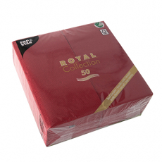 50 Servietten ROYAL Collection 1/8-Falz 40 cm x 40 cm bordeaux