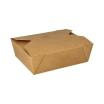 50 Lunchboxen, Pappe pure 1000 ml 5 cm x 12 cm x 15 cm braun