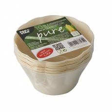 10 Eis- und Dessertschalen, C-PLA pure rund 400 ml Ø 12 cm · 7 cm natur