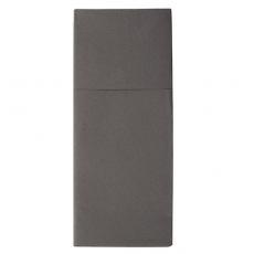 100 Bestecktaschen, Airlaid 40 cm x 48 cm anthrazit Premium mit Besteckfalz