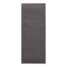 100 Bestecktaschen, Airlaid 40 cm x 48 cm anthrazit Premium mit Besteckfalz