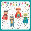 20 Servietten, 3-lagig 1/4-Falz 33 cm x 33 cm Superhero