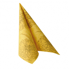 50 Servietten ROYAL Collection 1/4-Falz 40 cm x 40 cm gelb Thalia