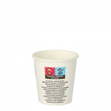 50 Trinkbecher für Kaltgetränke, Pappe 0,1 l Ø 6,3 cm · 6,3 cm weiss