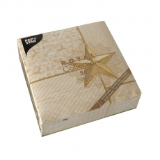 50 Servietten ROYAL Collection 1/4-Falz 40 cm x 40 cm champagner Rising Star