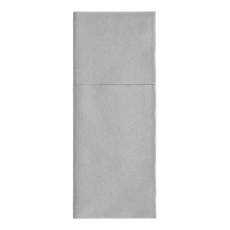 100 Bestecktaschen, Airlaid 40 cm x 48 cm grau Premium mit Besteckfalz