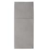 100 Bestecktaschen, Airlaid 40 cm x 48 cm grau Premium mit Besteckfalz