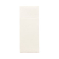 100 Bestecktaschen, Airlaid 40 cm x 33 cm weiss mit Besteckfalz