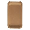 250 Teller, Pappe pure eckig 11 cm x 17,5 cm braun