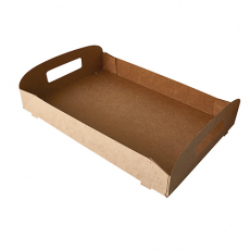 10 Tragetabletts, Pappe pure 4,5 cm x 54,4 cm x 36,6 cm braun 100% Fair