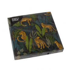 20 Servietten, 3-lagig 1/4-Falz 33 cm x 33 cm Leopard