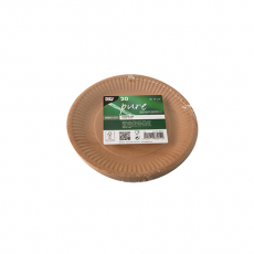 20 Teller, Pappe pure rund Ø 19 cm braun
