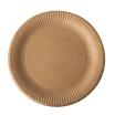 20 Teller, Pappe pure rund Ø 23 cm braun