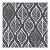 30 Servietten, 3-lagig 1/4-Falz 33 cm x 33 cm dunkelgrau Leafy