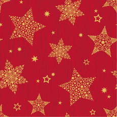 100 Servietten, 3-lagig 1/4-Falz 33 cm x 33 cm Christmas Shine