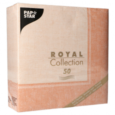 50 Servietten ROYAL Collection 1/4-Falz 40 cm x 40 cm terracotta Linum