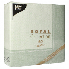 50 Servietten ROYAL Collection 1/4-Falz 40 cm x 40 cm jadegrün Linum