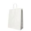 25 Tragetaschen, Papier 35 cm x 26 cm x 12 cm weiss mit gedrehtem Tragegriff
