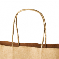25 Tragetaschen, Papier 35 cm x 35 cm x 14 cm braun mit gedrehtem Tragegriff