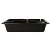 50 Mikrowellenschalen, PP 3-geteilt 1095 ml 4,9 cm x 22,7 cm x 17,8 cm schwarz