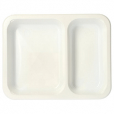 50 Mikrowellenschalen, PP 2-geteilt 866 ml 3,2 cm x 22,7 cm x 17,8 cm weiss