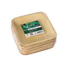 25 Teller, Palmblatt pure eckig 15 cm x 15 cm x 2 cm