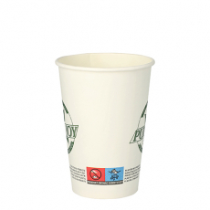 50 Trinkbecher, Pappe 0,25 l Ø 8 cm · 10,8 cm weiss Pure Joy