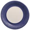 20 Teller, Pappe rund Ø 23 cm dunkelblau
