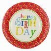 10 Teller, Pappe rund Ø 23 cm Happy Birthday