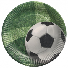 10 Teller, Pappe rund Ø 23 cm Football