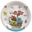 10 Teller, Pappe rund Ø 23 cm Pirate Crew