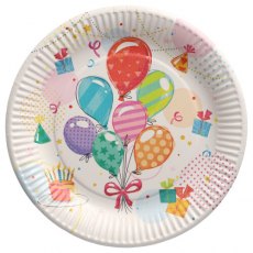 10 Teller, Pappe rund Ø 23 cm Fete