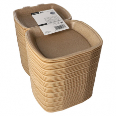 50 Menüboxen mit Klappdeckel, XPP ungeteilt 7 cm x 20,5 cm x 24 cm beige