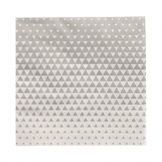 20 Servietten, 3-lagig 1/4-Falz 25 cm x 25 cm grau Optik